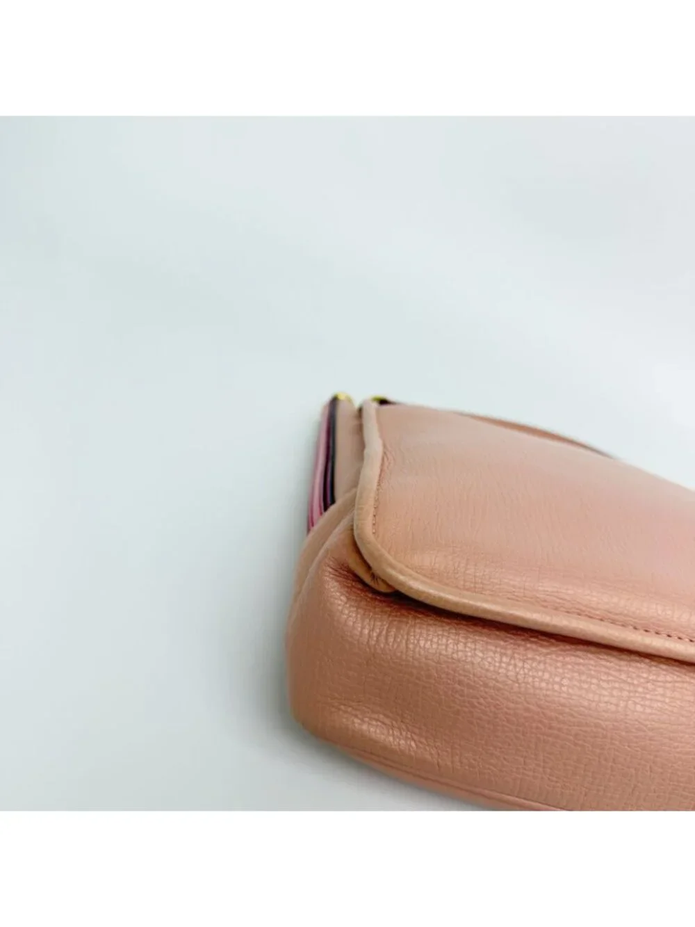 Loewe Anagram Medallion Flap Shoulder Bag Leather Pink Purple Gold Vintage